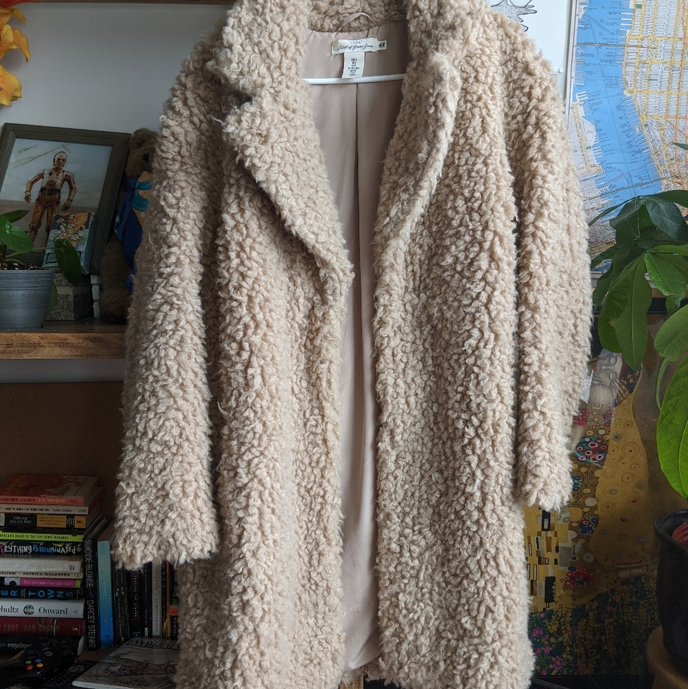 Big Fuzzy Long Coat sz S